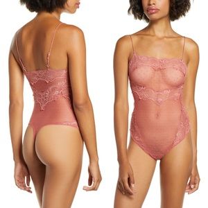 FREE PEOPLE That Sweet Thing Bodysuit In Pink